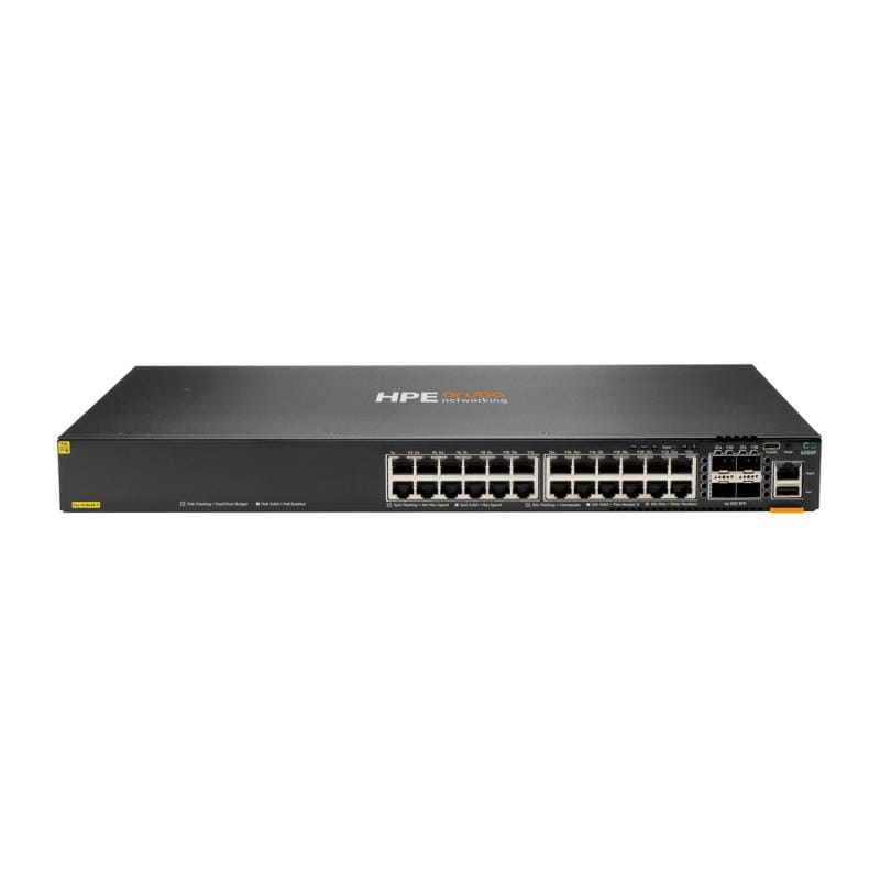 192697f13b0505239a978760ae5039a3.jpg HPE Aruba Networking CX 6300F 24-port 1GbE Class 4 PoE - imagine 1