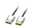 Cablu Lindy Slim 1m High Speed HDMI, Cromo - imagine 3