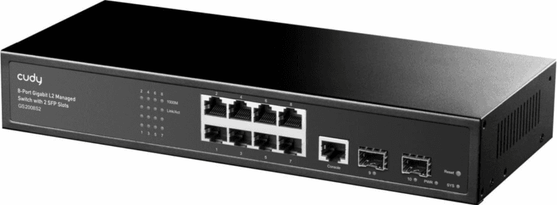 709a7e396a31445c9644e57edf372c66.png CUDY Switch Managed 8-Port Layer 2 10/100/1000M, 8x porturi Gigabit - imagine 1