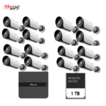 Kit supraveghere video Milesight 16 buc camera Bullet MS-C2964-UPD +