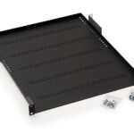 Raft fix perforat Triton 19" 1U/950 capacitate incarcare 40kg, negru