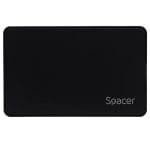 Rack extern HDD/SSD 2.5" Spacer USB-C 3.1 negru - imagine 2