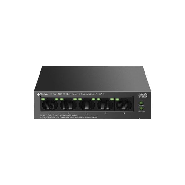 overlay_0c230ebc5f8686eab84f13069cd3f259.jpg "5-Port 10/100 Mbps Desktop Switch with 4-Port PoE PORT: 4× - imagine 1