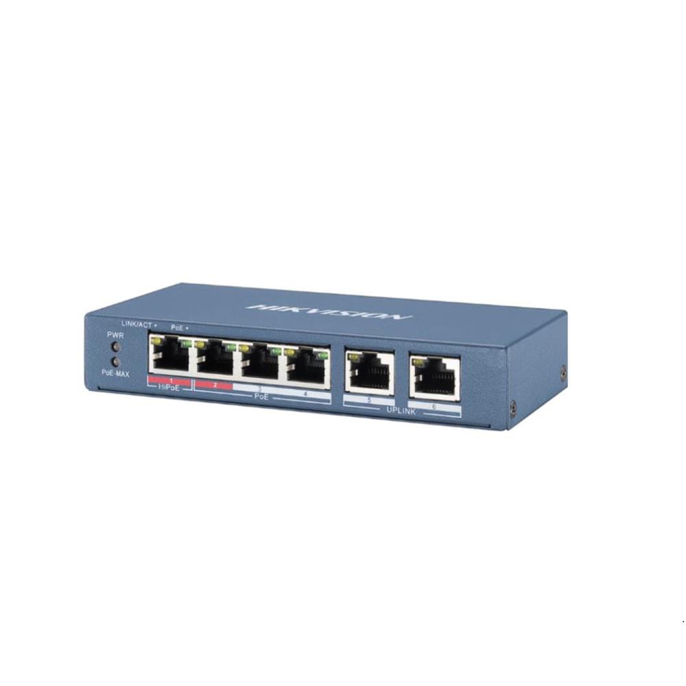 overlay_116e6d00df782fbafdcbd73718067022.jpg Switch Hikvision DS-3E0106HP-E, 4-port, HiPoE - imagine 1