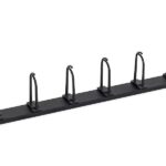 19' cable management panel, big click-in ring 60x30 mm