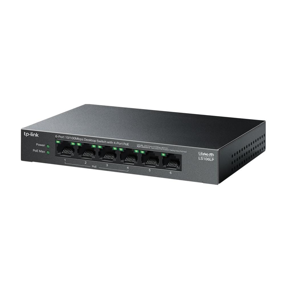 overlay_3464dc1ed0bbb115536fcc5e6cb05b9c.jpg "6-Port 10/100 Mbps Desktop Switch with 4-Port PoE PORT: 4× - imagine 1