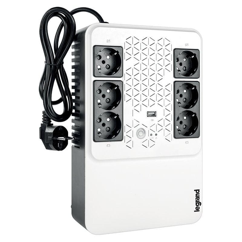 overlay_364c8e28c0358ea4934db94f706011ab.jpg UPS Legrand MULTIPLUG 600, 600VA/360W, 6x German standard sockets, USB - imagine 1