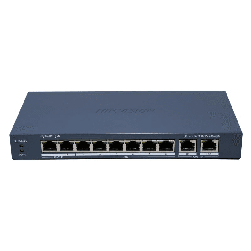 overlay_42f8f846eab826f2621cc3567188b262.png Switch PoE Hikvision DS-3E1310HP-EI(B): 8 x 10/100M PoE Ports, 2 - imagine 1