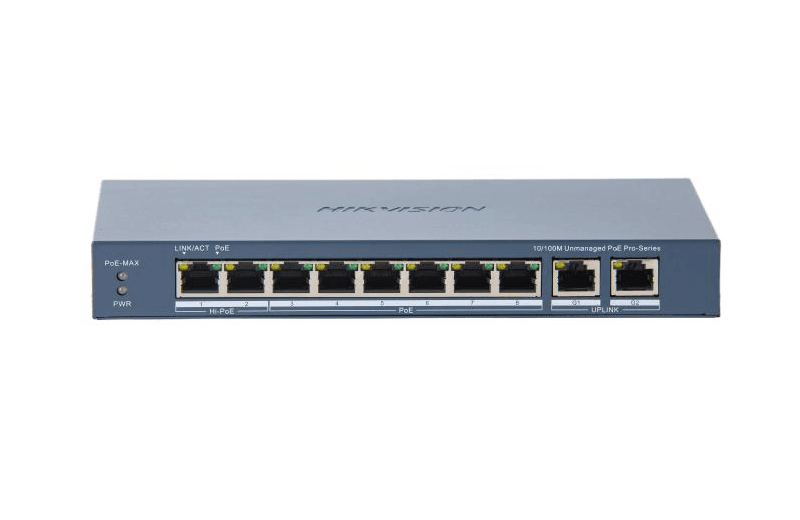 overlay_49a55ccdfbf26cda5f9c8adcf65d5f62.png Switch PoE Hikvision DS-3E0310HP-E(C): 8 × 10/100 Mbps PoE port,2 - imagine 1