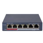 Switch PoE Hikvision DS-3E1106P-EI: 4 × 10/100 Mbps PoE port,2