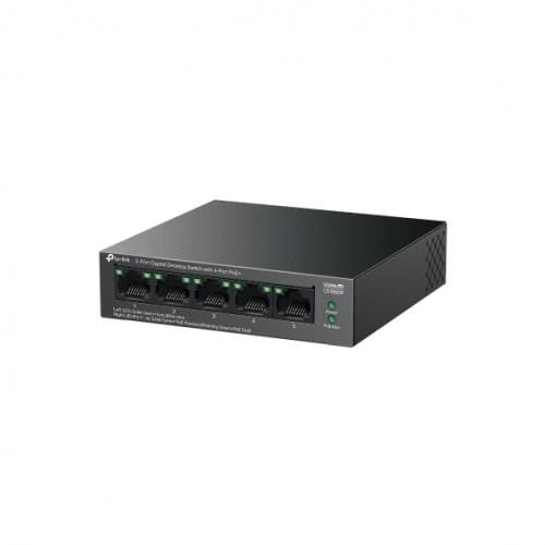 overlay_7dde638ffc6ca1e8ea9071d8367a09a5.jpg "5-Port Gigabit Desktop Switch with 4-Port PoE+ PORT: 4× - imagine 1