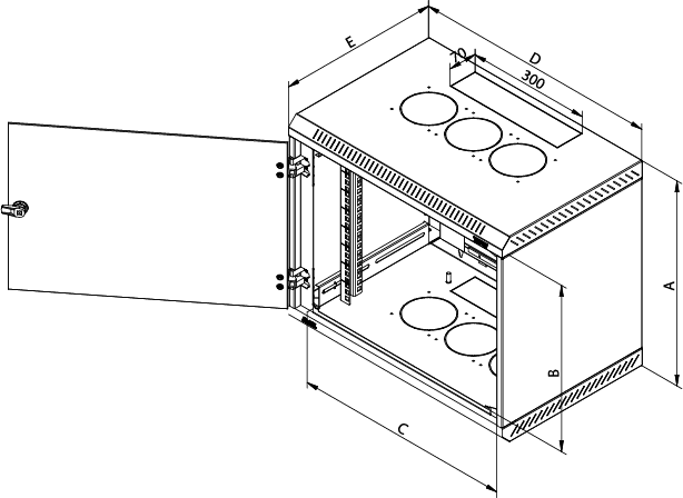 overlay_8f580a7b6b2b0a19ff060bf9f6c65af6.png Rack de perete Triton sectiune simpla 18U 600mm adancime usa - imagine 1