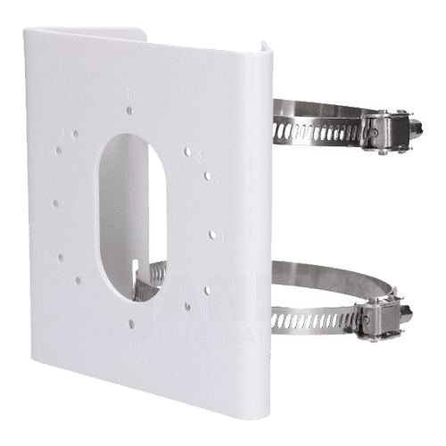 overlay_91f3b138f6467a9c6b6e8248ba0c8f16.png Suport de montaj pe stalp Hikvision DS-1275ZJ-S-SUS, dimensiuni: 144 mm - imagine 1