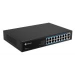 POE Switch Milesight 16 Porturi POE MS-S0216-GL, Porturi: 16X10/100MbpsPoEports(RJ45) +2X1000Mbps
