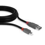 Cablu transfer Lindy LY-36733, USB 2.0 Type A to MicroUSB, - imagine 2