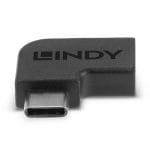 Adaptor Lindy USB-C 3.2 la USB C 90°, material PVC, - imagine 2